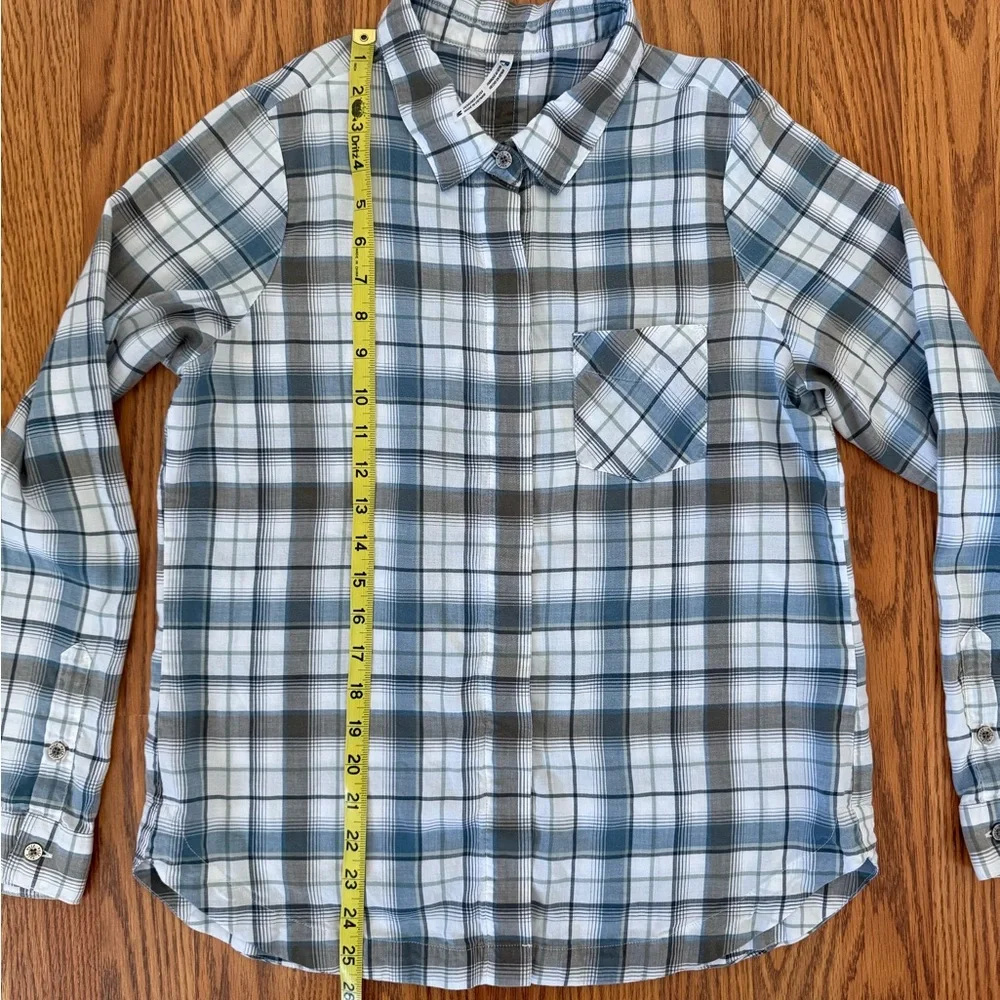 Kuhl Hadley Women’s Plaid Button Down, Blue White, Size Medium - Picture 10 of 15